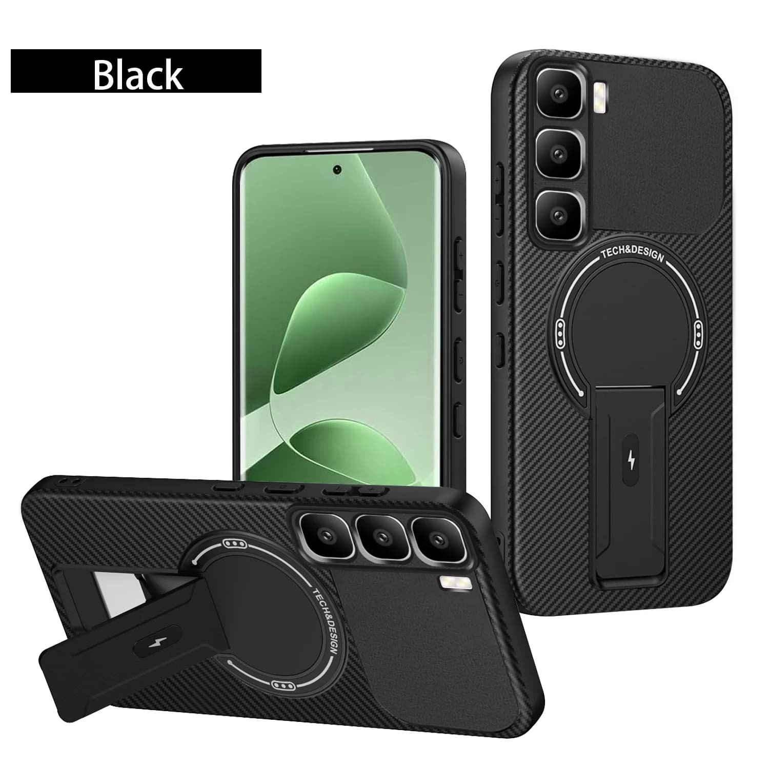 Case for Infinix Hot 60 Pro+, Cover for Infinix Hot 60, Infinix Hot 60i, Hot 60 with Magnetic Support, Rear Protection