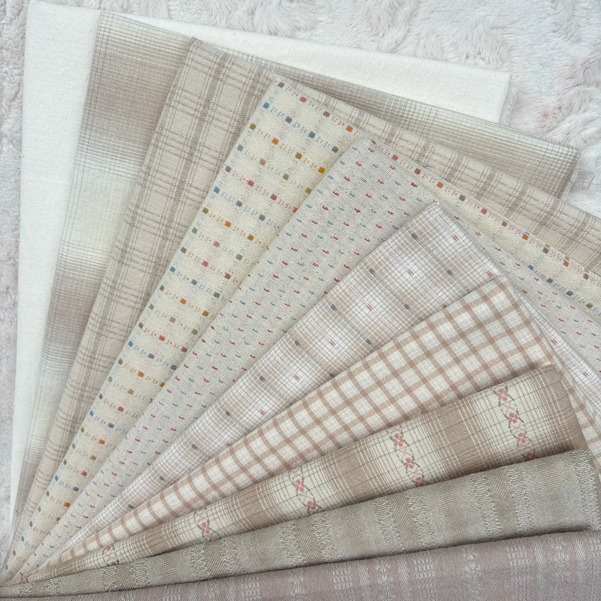 Cotton Japanese Yarn-dyed Fabric DIY Handmade Bag Doll Quilting Craft Patchwork Fabric 100% Cotton Sewing Cloth Bundle 33*48CM