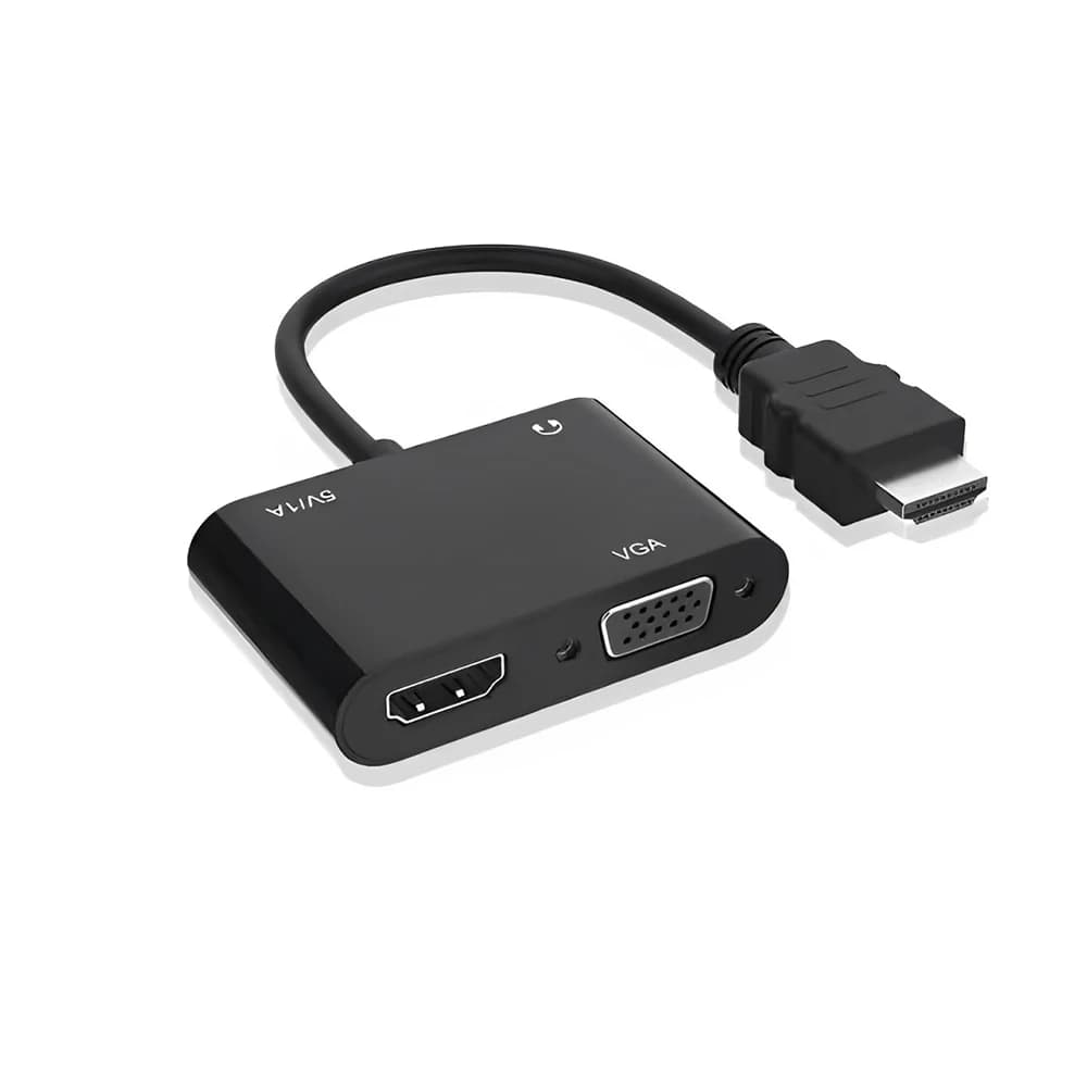 Adattatore VGA compatibile HDMI a HDMI Splitter 1080P Uscita 1 in 2 per computer desktop laptop monitor proiettori