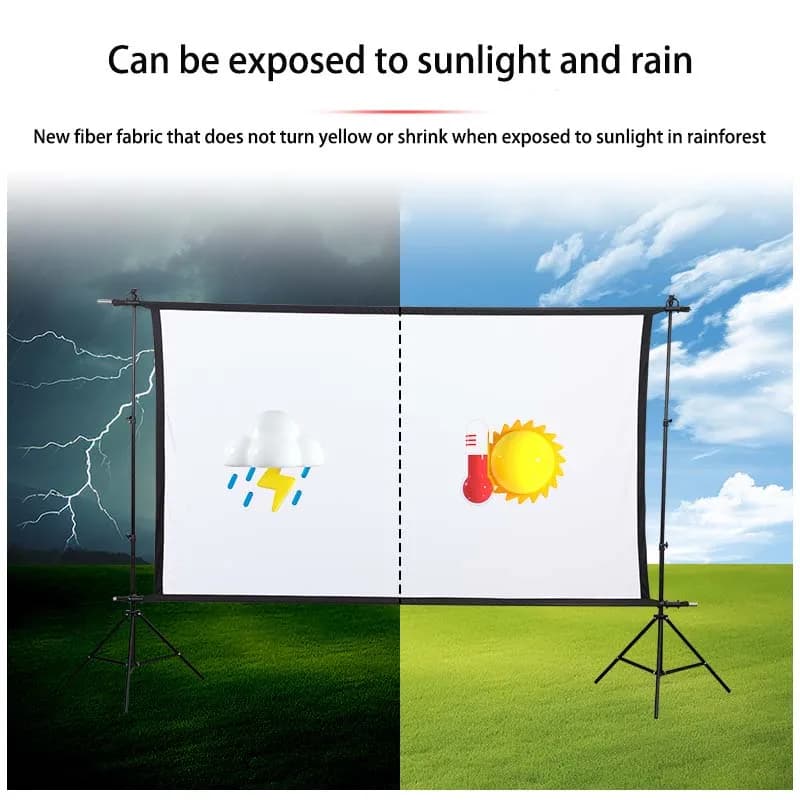 Projector screen Polyester double stand portable foldable storage splicing wall hanging 100 inche 150 inche outdoor camping