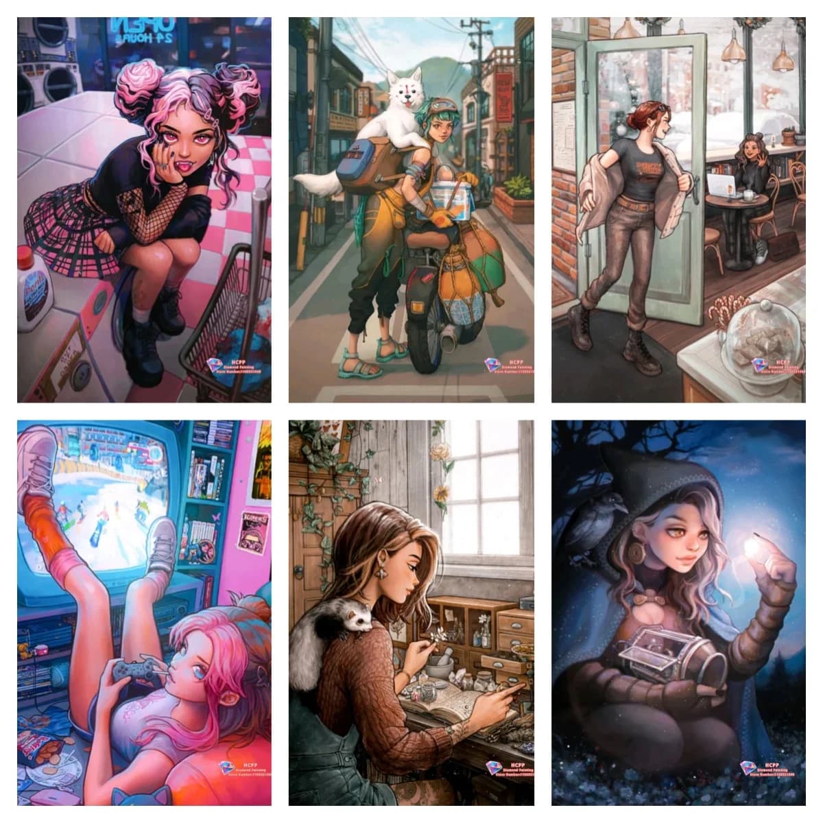 Cartoon anime Modern Portrait Picture Diamond Painting Kit Square Round Diamonds 5D DIY Mosaic Cross Stitch Craft Exquisite Gift