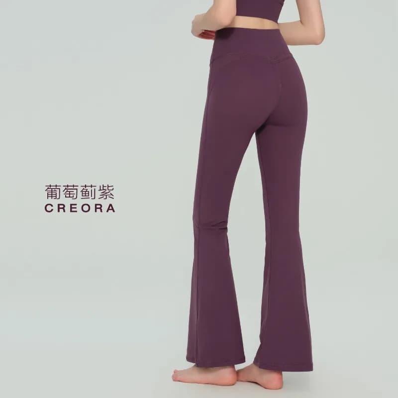 women new Micro-pull yoga pants high-waisted flared leggings shark pants hip-lifting fitness dance thin sports flared pants