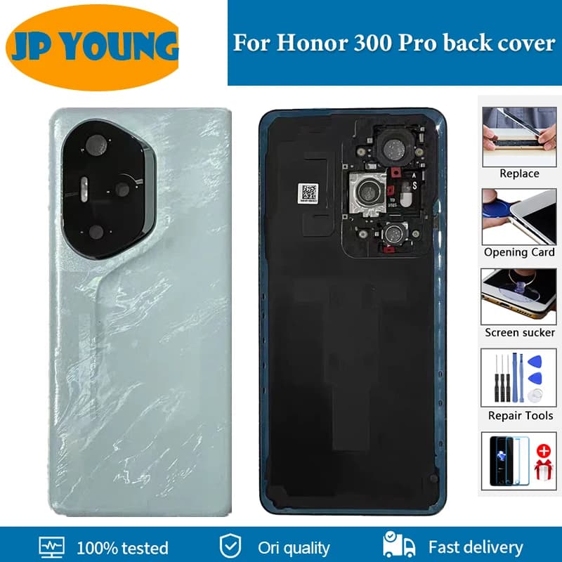 6.78 "A +++ Copribatteria in vetro posteriore per Honor 300 Pro BatteryCover AMP-AN00 con obiettivo della fotocamera Porta posteriore Custodia di ricambio