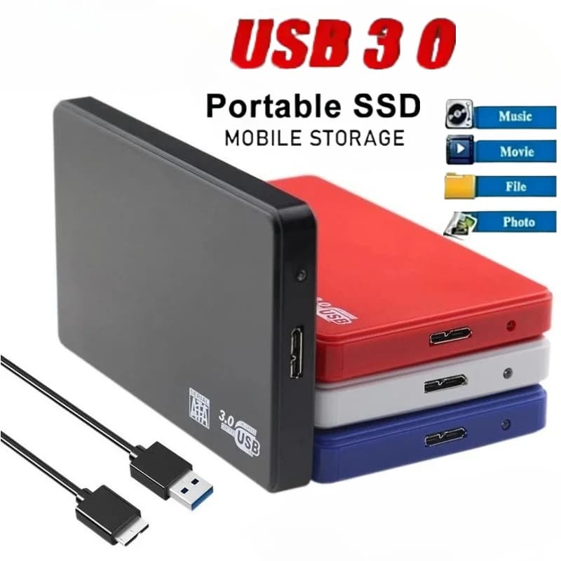 High-speed SSD USB 3.0 Enclosure Mobile Hard Drive Cases for SSD External Storage HDD Box With USB3.0 Cable ABS