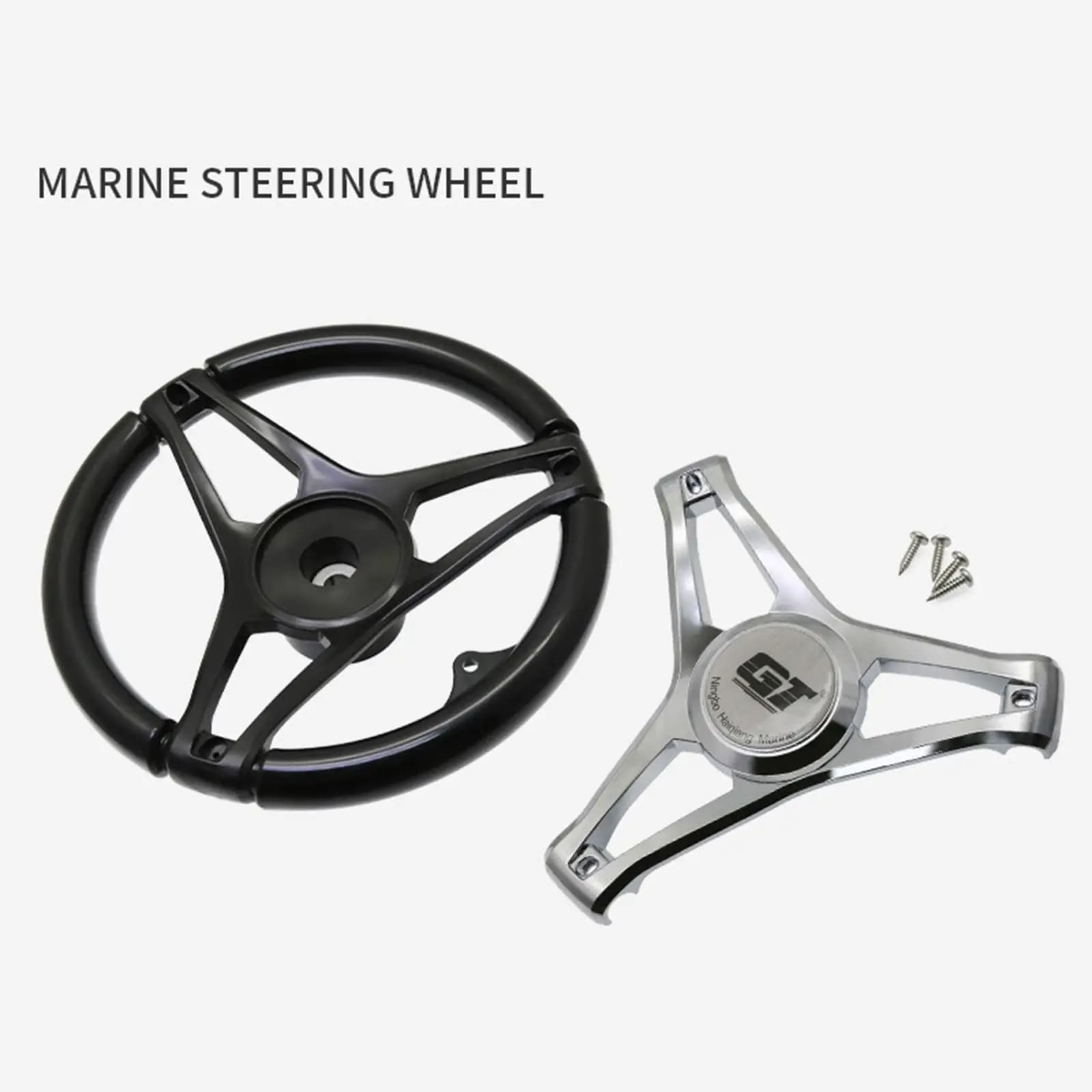 Volante per barche veicoli a base d'acqua antiscivolo robusto 340mm per navi Marine barca motoscafo Yacht pontone barca