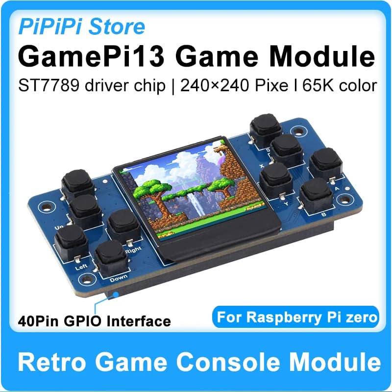 Play module Raspberry Pi Zero 1.3 inch LCD screen with button And audio speaker for Raspberry pi2W/3B/4B/5/ RP2040-PiZero