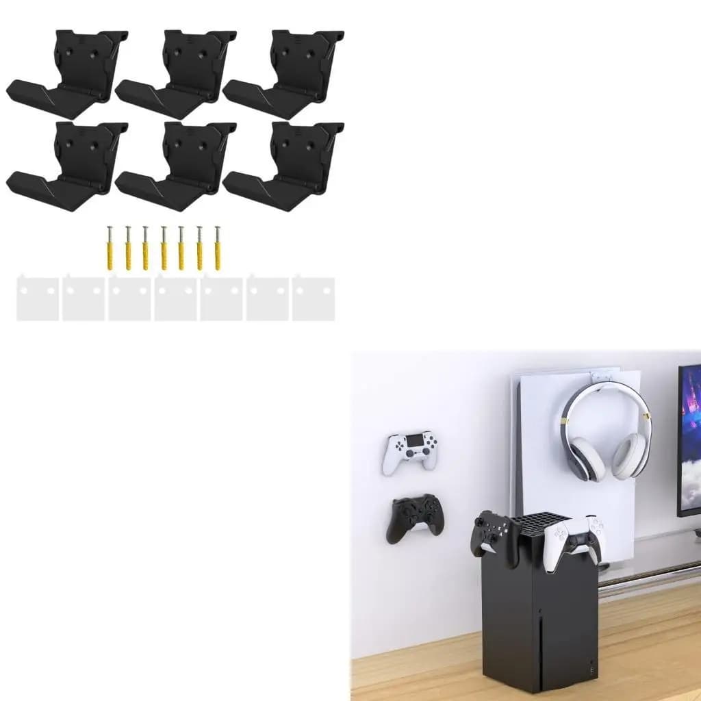 6pcs Porta del controllo del controller Game Porta a vite adesiva per gancio del gancio per cuffie controller 83ce