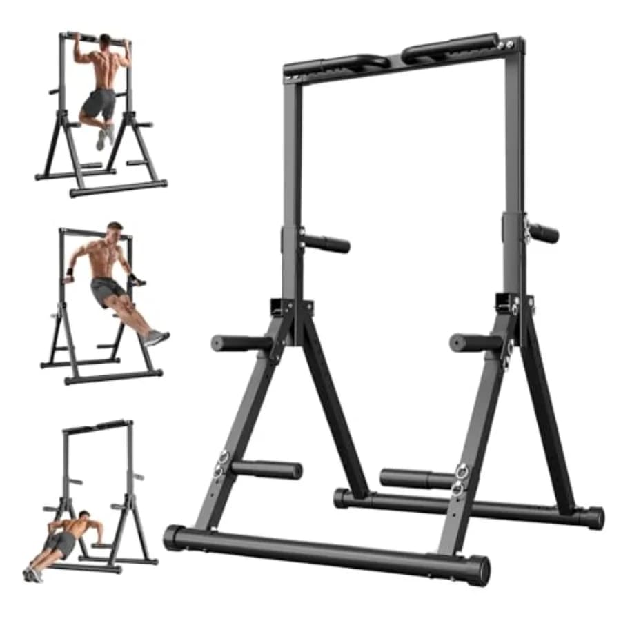Adjustable Foldable Traction Bar, Multifunction Equipment for Domestic Training, Support 480 LBS, Black