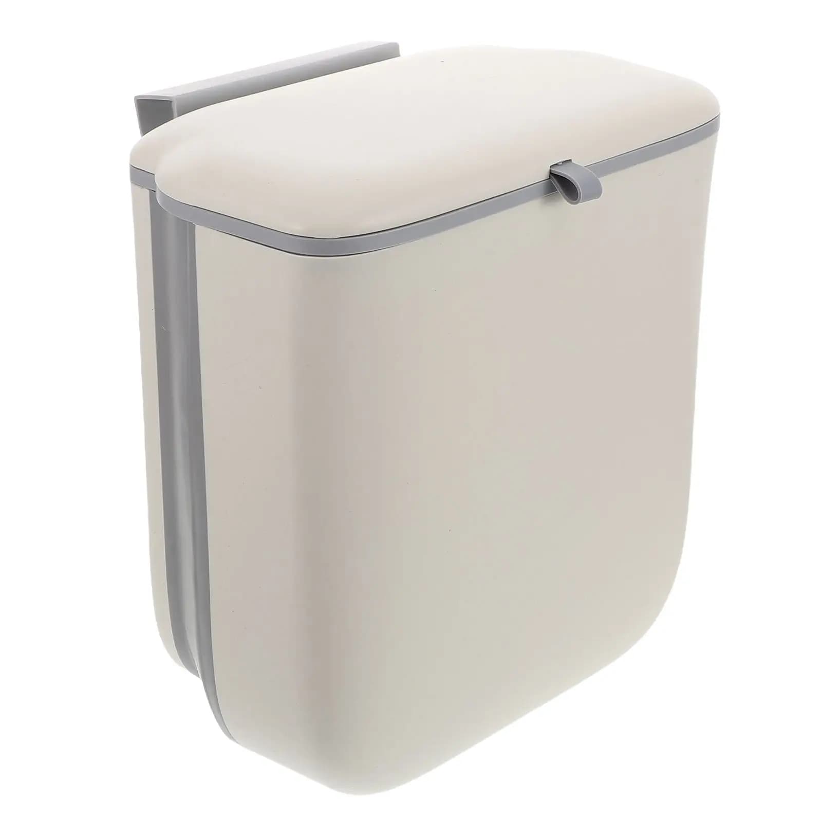 Confezione da 2 bidoni della spazzatura sospesi cestino dei rifiuti pieghevole con coperchio per bagno camper camera da letto piccolo cestino della spazzatura salvaspazio odore di plastica
