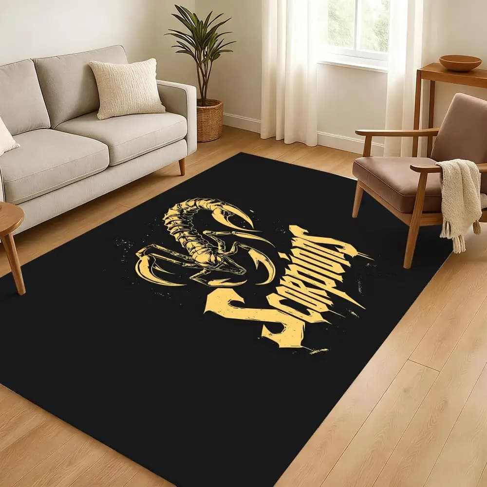 Floor mat with cover of the album S-ScoRpiOns, soft and thick flannel door mat, non-slip, for living room, home decoration