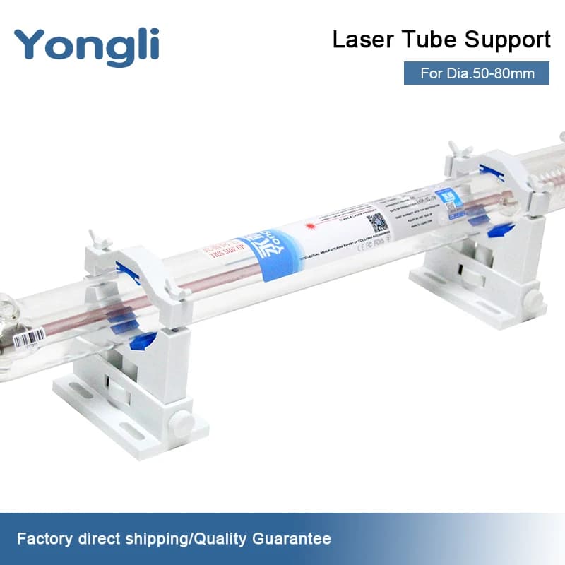 Yongli 2 Pezzi Supporto per Tubo Laser CO2 Flessibile in Plastica 50-80mm per Macchina per Incisione e Taglio Laser 28-180W