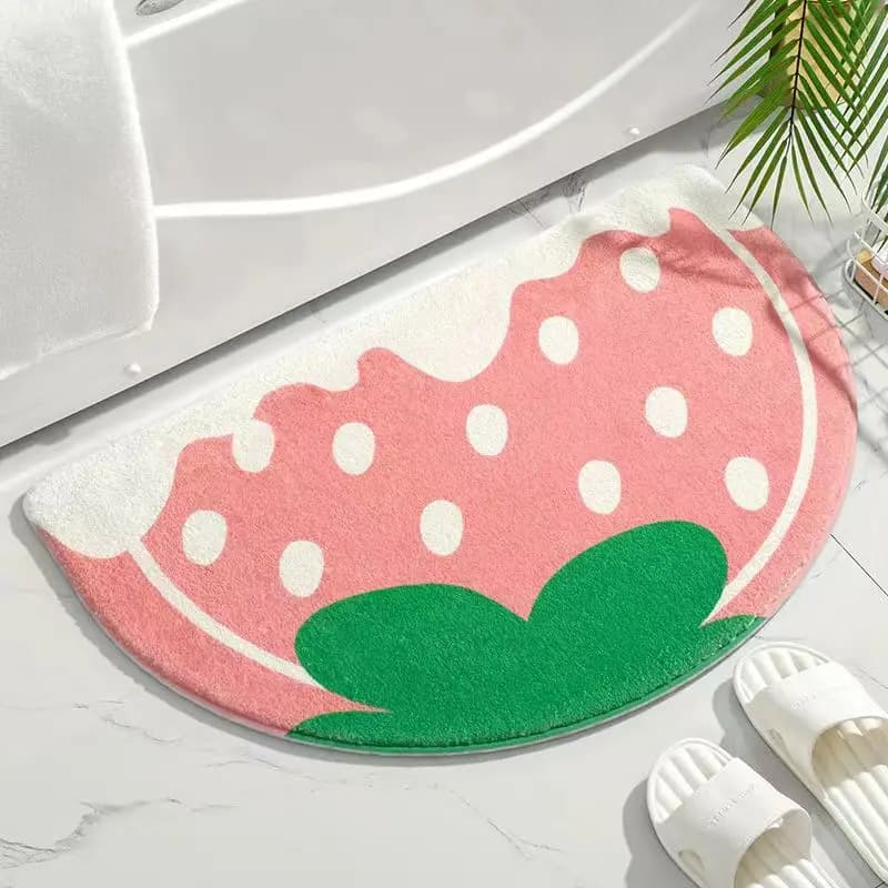 VIKAMA Imitazione Cashmere Semplice Semicircolare Bagno Bagno Tappetino Impermeabile Per La Casa Soggiorno Camera Da Letto Zerbino