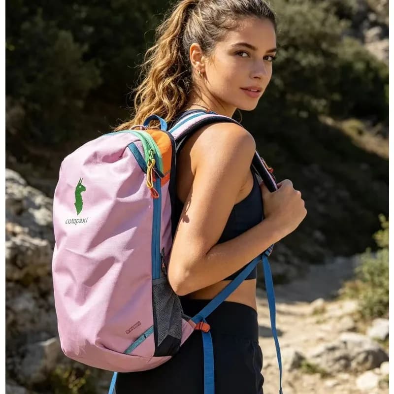 Zaino a doppia tracolla da 20 litri, resistente, nei vivaci colori Dopamina, design Camel, ideale per l'uso quotidiano e i viaggi