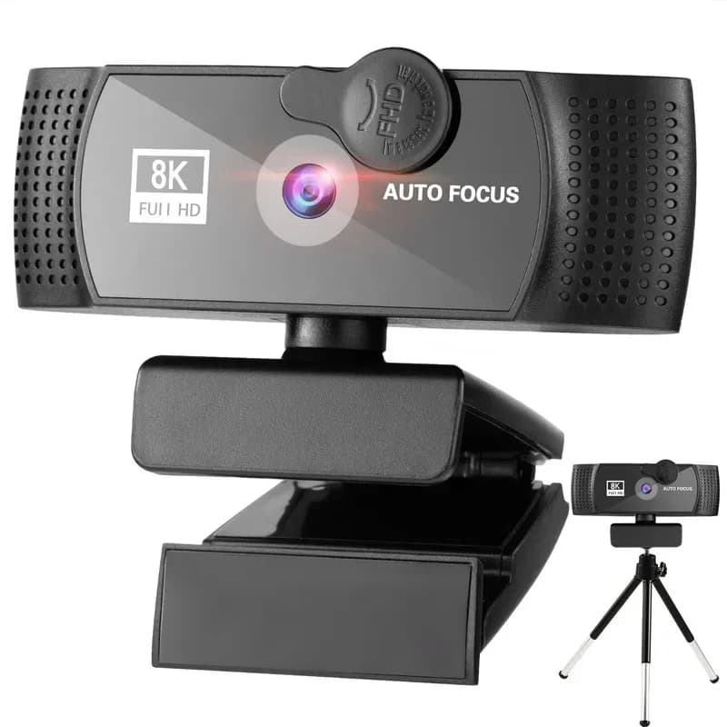 Webcam 8K 4K 1080P Full HD Web Camera messa a fuoco automatica con microfono spina USB Web Cam per PC Computer Laptop Video Mini fotocamera