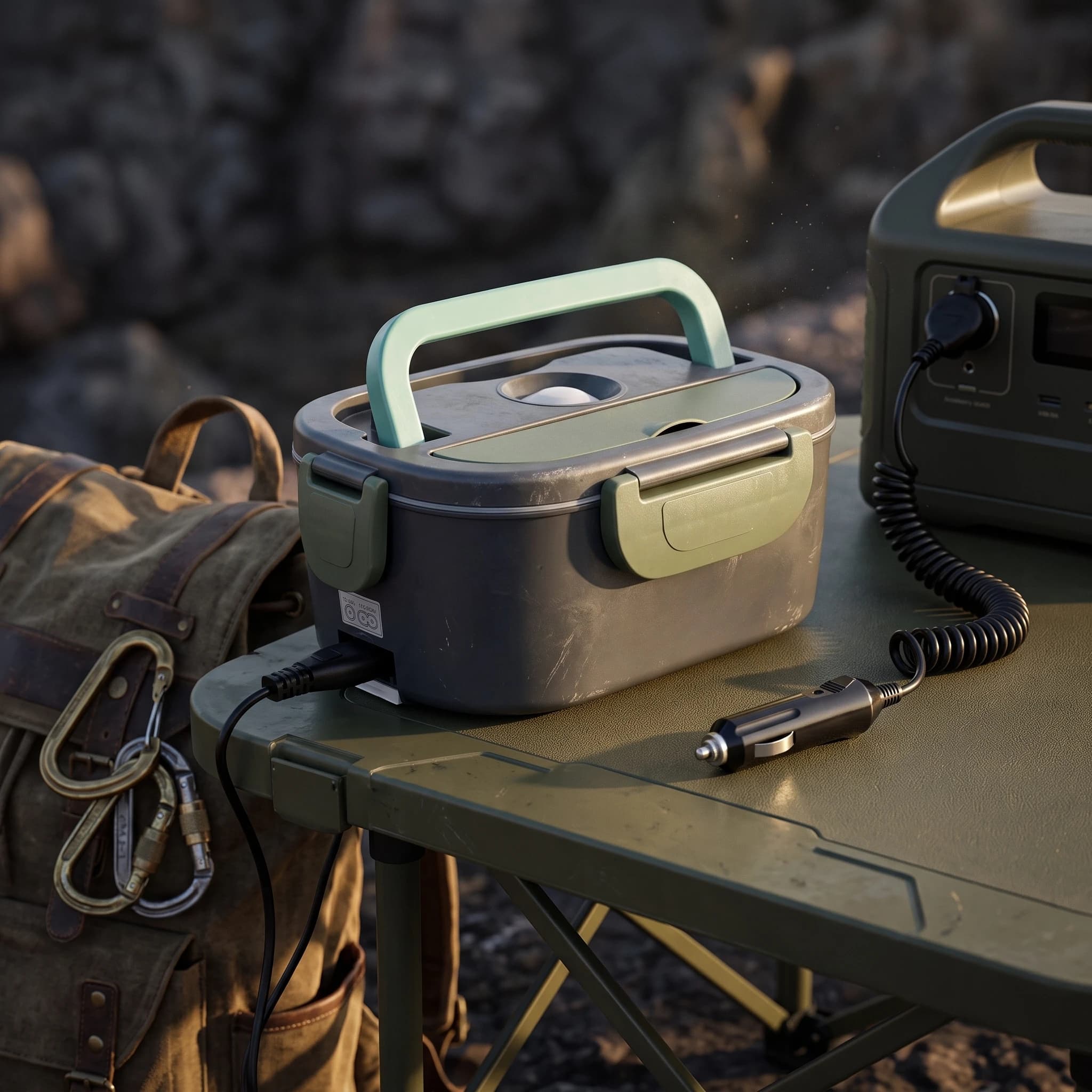 1.5L Electric Lunch Box 60W Food Warmer Heater Car Home Dual Voltage Leakproof 304 Stainless Steel Portable Container