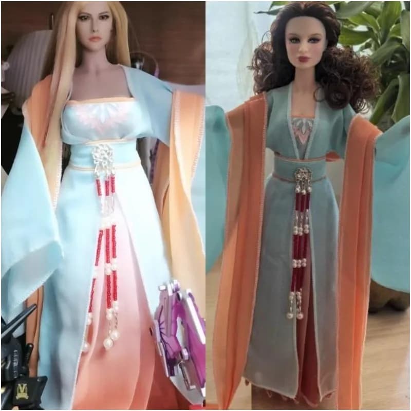 1/6 Bilancia Affascinante Tradizione Cinese Intrattenimento Musiche E Canzoni Abito Da Principessa Stampa Abito Che Scorre per 12 Pollici Soldato Femminile Action Figure Modello