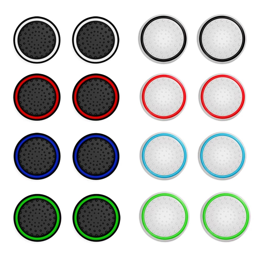 10PCS Thumb Stick Grip Caps Cover for PS5 PS4 PS3 Xbox 360 One Series X S Controller Silicone Luminous Joystick Grips Accessory
