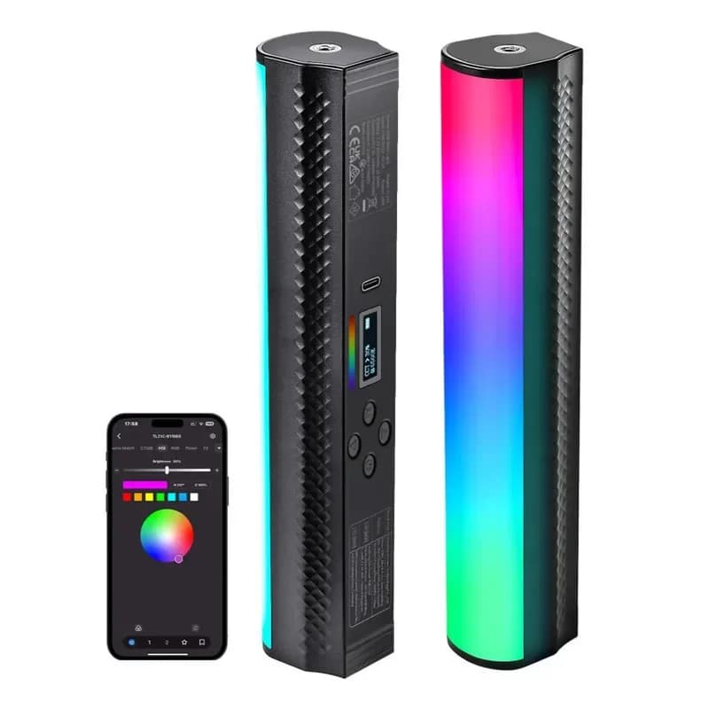 2026 Nuova Bacchetta Luminosa LED RGB NEEWER TL21C con 730 Lux a 0,5m, 2500K-8500K, CRI95+, Controllo Wireless tramite APP per Illuminazione Fotografica