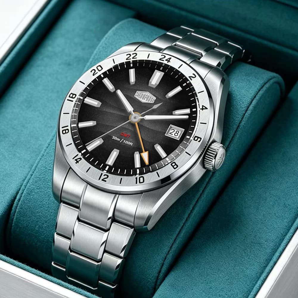 Quality Original GMT Wristwatch Men 30M Waterproof Clock Luminous Date Luxury Fashion Watches Stainless Steel Quartz Watch Women