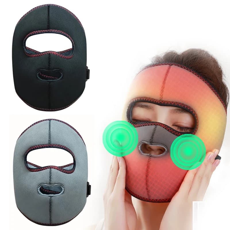 Electric heating head paralysis hot bag massage mask massage tool facial spamo bocca storta art