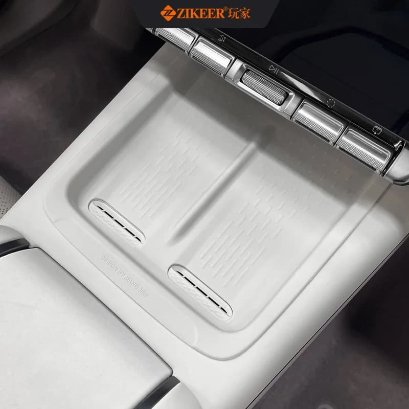 ZEEKR 7X custodia e organizzazione del cuscinetto in silicone con ricarica wireless, facile da pulire, modifica e protezione delle apparecchiature automobilistiche