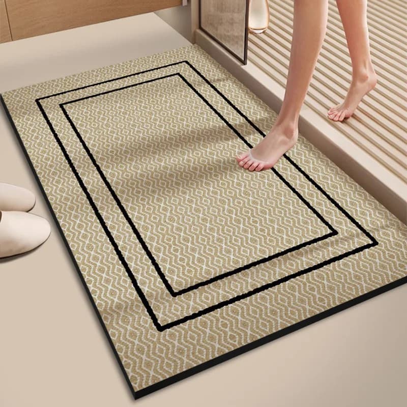 Tappeto d'Ingresso di Lusso VIKAMA per Soggiorno, Camera da Letto e Bagno, Tappetino Antimacchia per Decorazione Casa