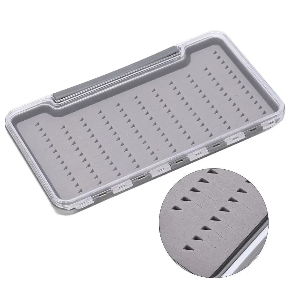 Portable Waterproof Fly Fishing Box Transparent ABS Shell Foam Fishing Flies Box Lightweight Fishing Tackle Box Fly Fishing