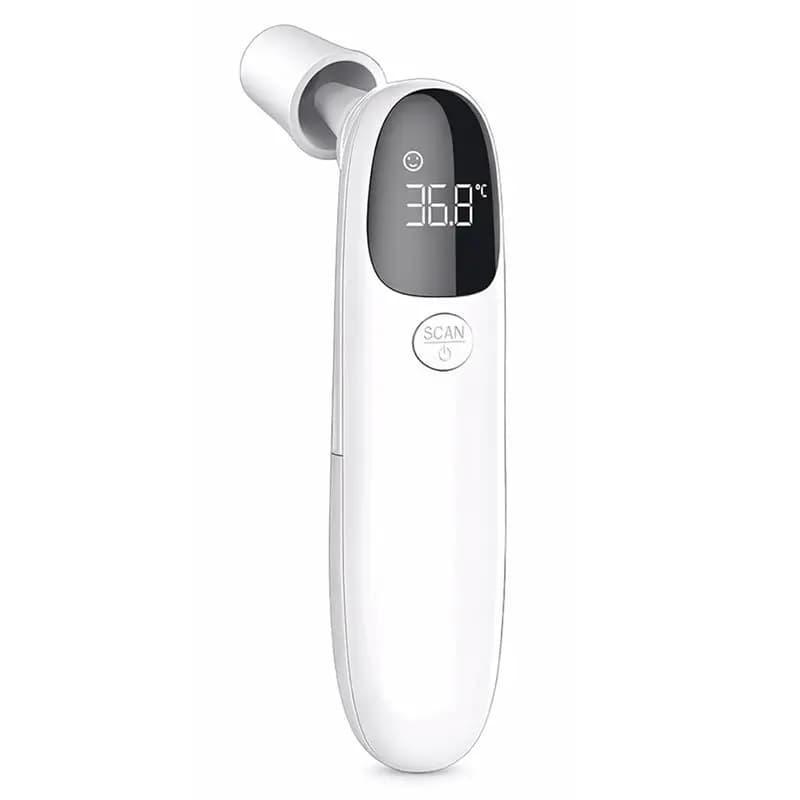 AC23-Termometro digitale a infrarossi-per lettura di temperatura di testa e orecchio, rilevamento rapido e preciso della febbre, display LCD, allarmi per adulti e bambini