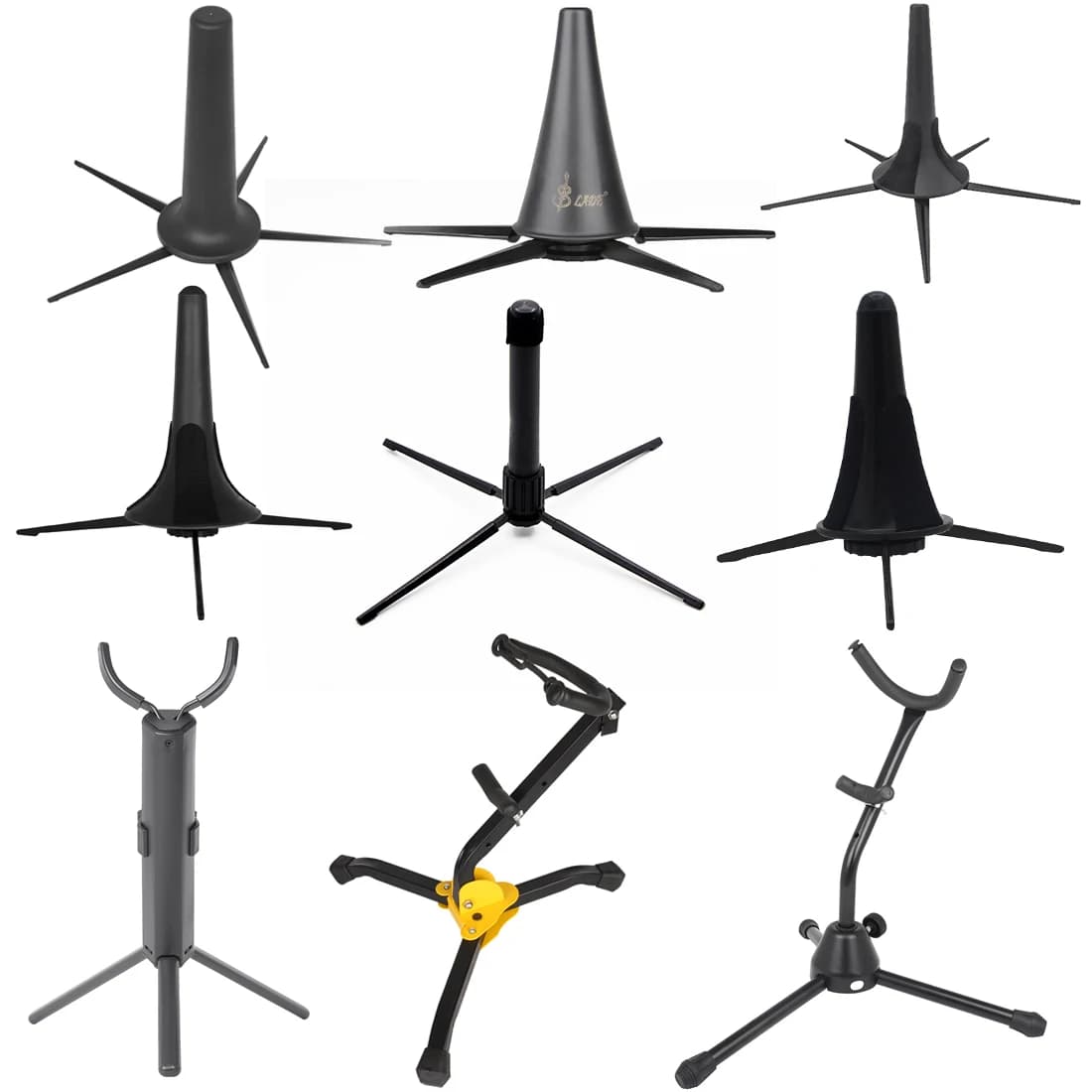 Saxophone/Clarinet/Trumpet/Flute Stand Folding Portable Sax Bracket Clarinet Holder Stand Woodwind Instruments Stands Hanger