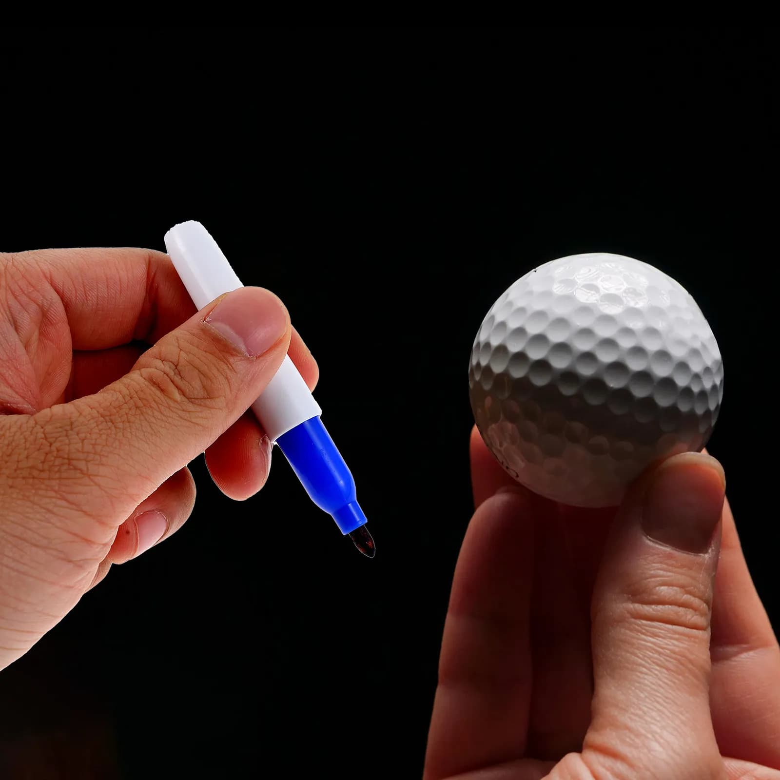 Set di 1 Strumento per la Marcatura delle Palline da Golf, Leggero e Portatile, con Design a Morsetto Traslucido, Strumento di Allineamento a Doppia Marcatura Laterale per l'Allenamento Golfistico