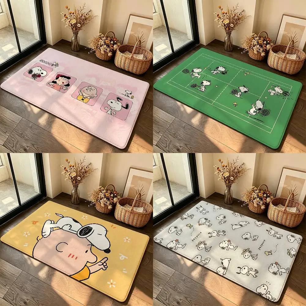 Classic-S-sNoOPyS Kawaii Carpet Bathroom Anti-slip Mat Door Mat Home Decoration Mat Entrance Door Mat Scratch-resistant Door Mat