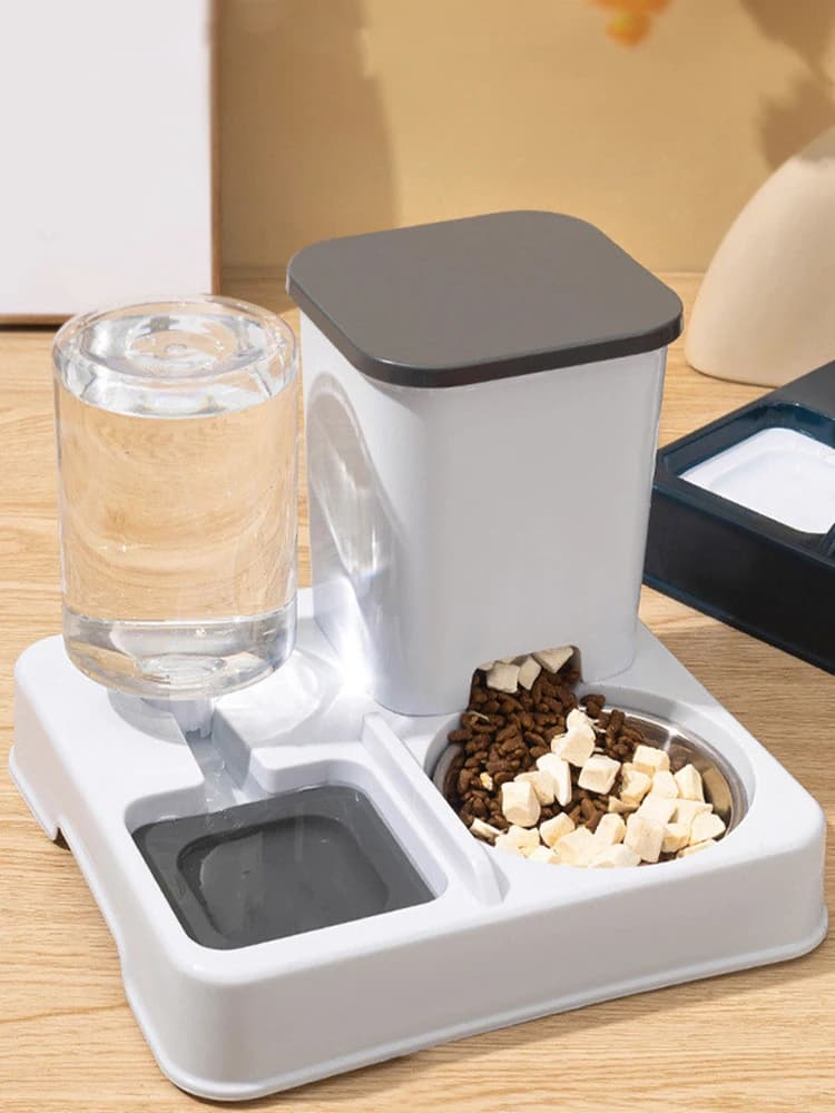 Alimentatore automatico per cani e gatti e distributore d'acqua Ciotola per cibo per animali antiscivolo Fontana per acqua Abbeveratoio Accessori per animali domestici Forniture per irrigazione per gatti