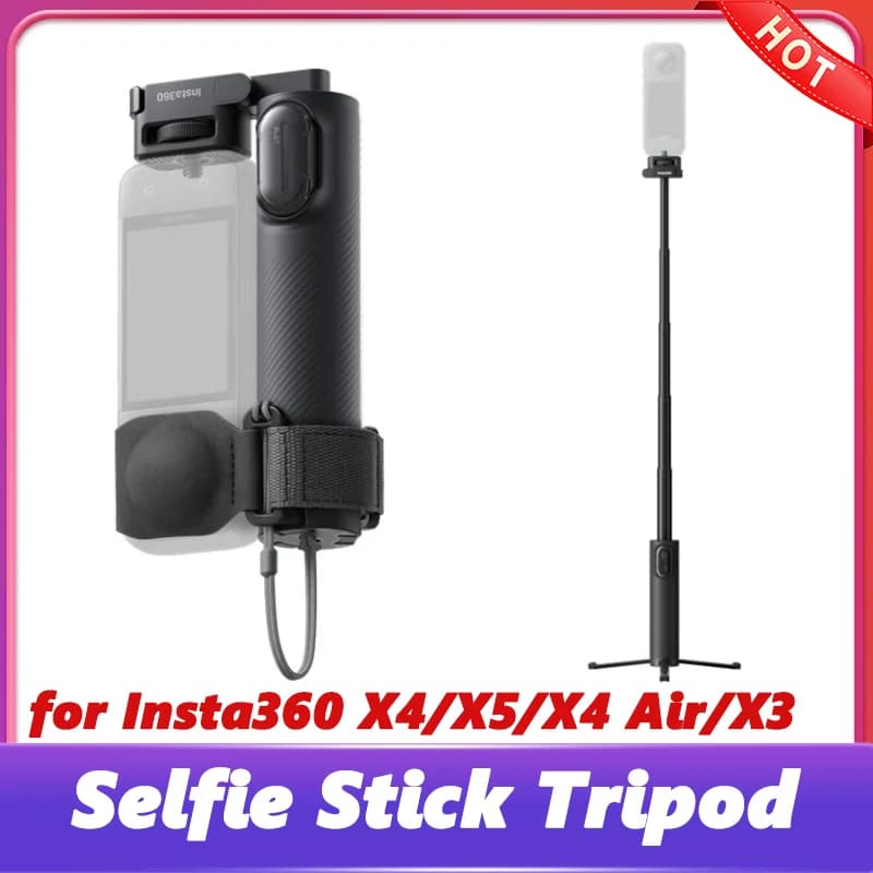 Originale per Insta360 X4 Air Pieghevole 2-in-1 Selfie Stick Treppiede 1/4 "Mount Grip Bacchetta per telecomando per Insta 360 Accessori