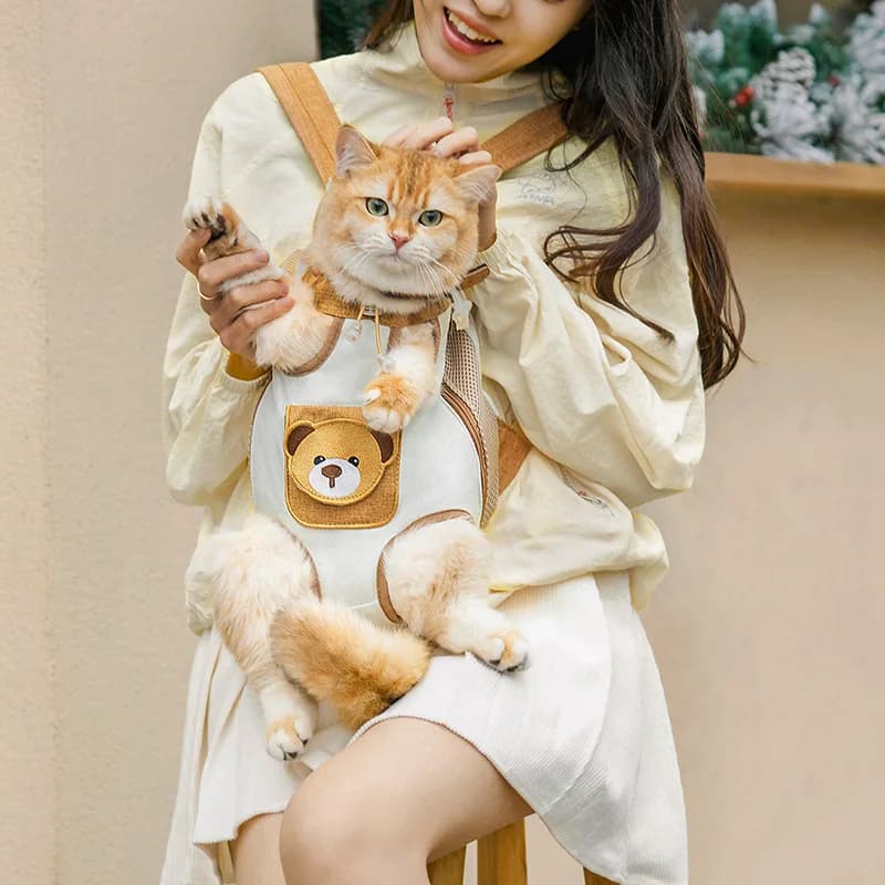 Portable Pet Carrier Backpack Legs Out Front Dog Carrier Bag Breathable Travel Shoulder Bag for middle Small Dogs Cats Puppy