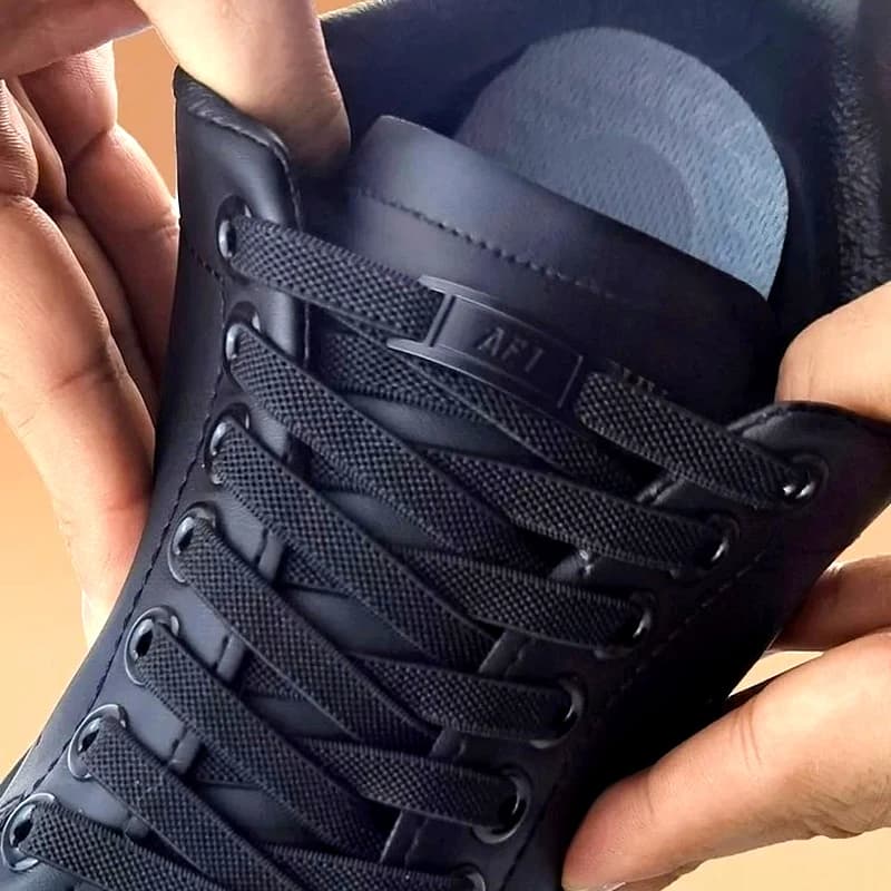 Lacci per scarpe da tennis senza cravatta Lacci per scarpe con chiusura AF1 senza lacci Lacci elastici Sneakers Bambini Adulti 8mm Lacci piatti Accessori per scarpe
