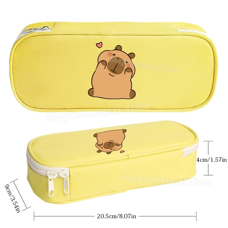 Astuccio Capybara con Stampa Anime Carina, Borsa Portapenne Portatile per la Scuola, Custodia per Cancelleria, Regalo Kawaii per Feste