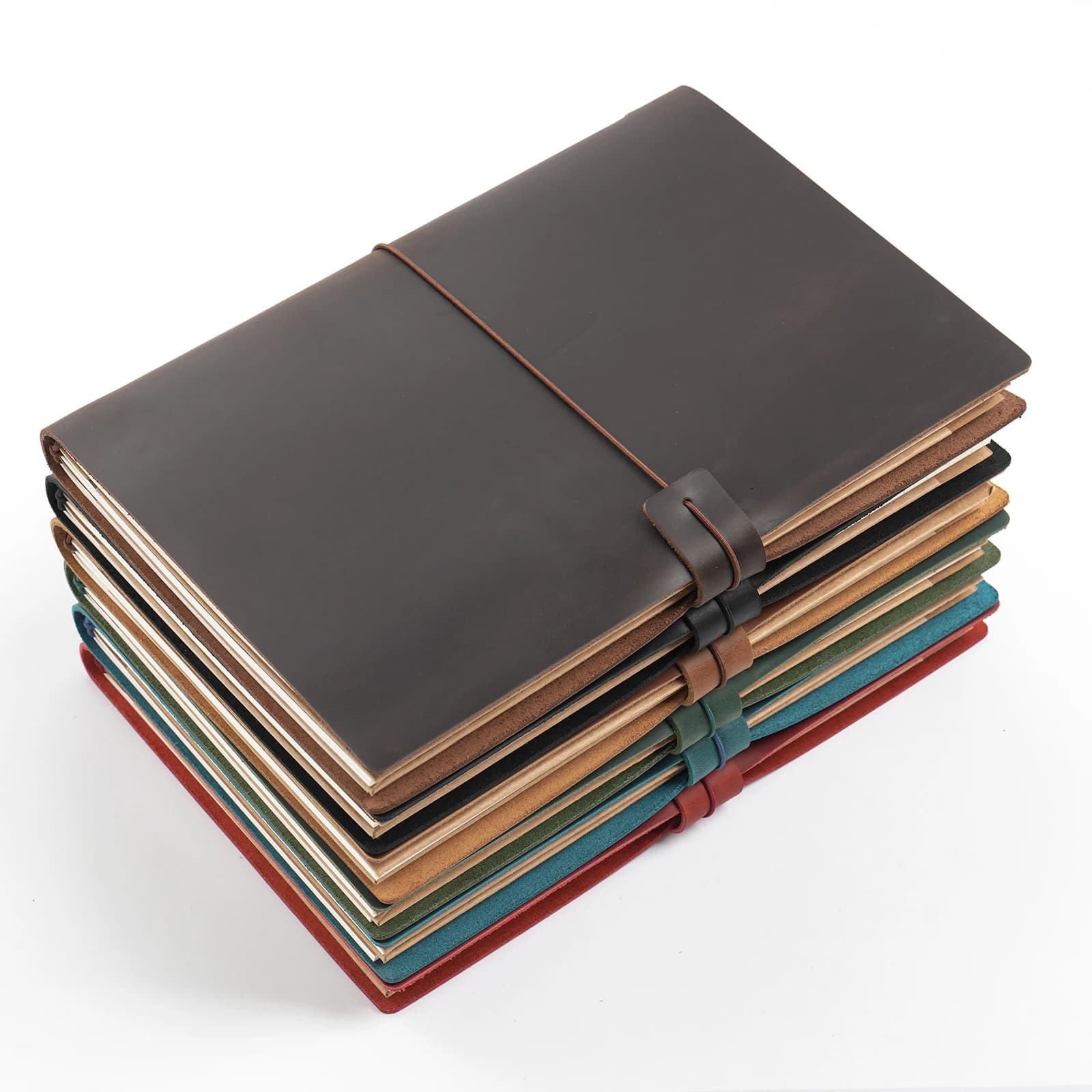 Handmade B5 Genuine Leather Traveler Notebook Refillable Vintage Crazy Horse Cowhide Journal Diary Book Sketchbook Men Gift