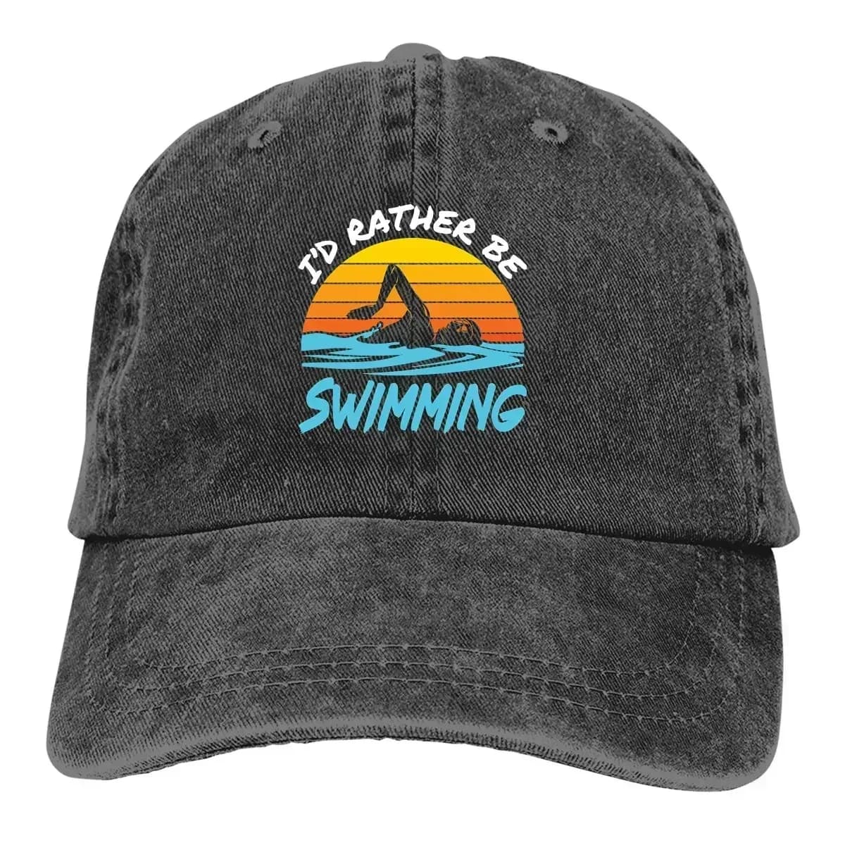 2026 Rather Be Swimming Baseball Cap Men Hats Women Visor Protection Snapback Swim Caps
