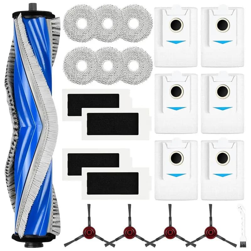 M12K-For ECOVACS DEEBOT T30S Robot Vacuum Cleaner Main Side Brush Hepa Filter Mop Cloth Dust Bags Parts