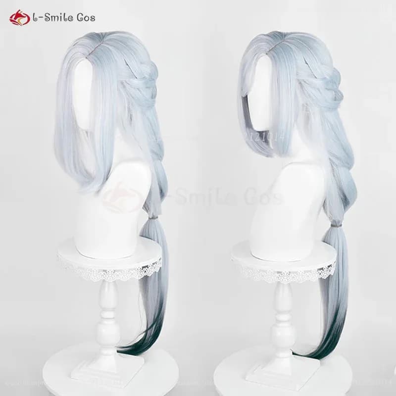 Lanterna Rite New Skin Shenhe Cosplay 100 cm Treccia Capelli sintetici resistenti al calore Halloween Anime + Cappellino per parrucca