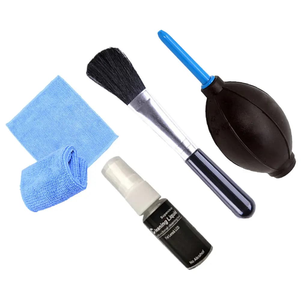4Pcs Computer Cleaning Set Long-Lasting Screen Cleaning Tools Air Blowing Keyboard Brush 20Ml Fluid High-Grade Cloth for Pc