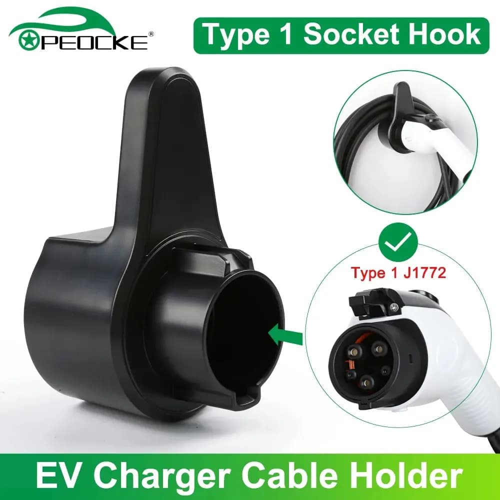 EV type 1 J1772 charger holder for electric car charging cable socket for EV Wallbox charger support