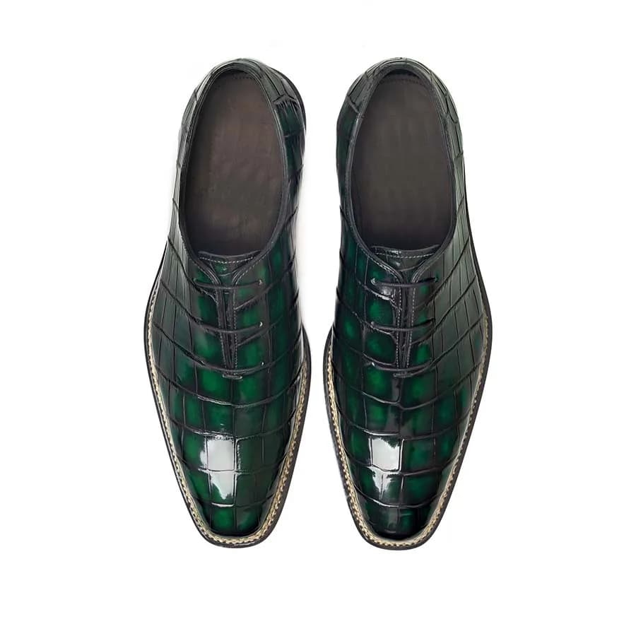 KEXIMA nuove scarpe formali da uomo scarpe maschili scarpe in coccodrillo verde colore pennello