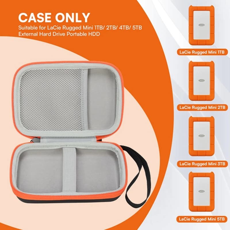 Custodia per supporto di archiviazione HDD portatile per disco rigido esterno robusto Mini 1TB/2TB/4TB/5TB