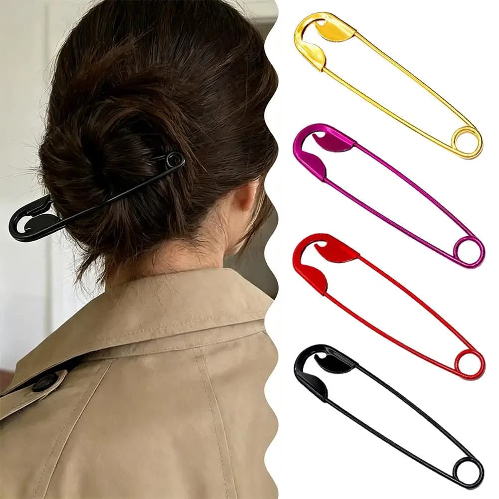 Fermaglio per capelli a spilla di sicurezza oversize in lega, per capelli spessi/sottili, accessorio moda con tenuta sicura e confortevole