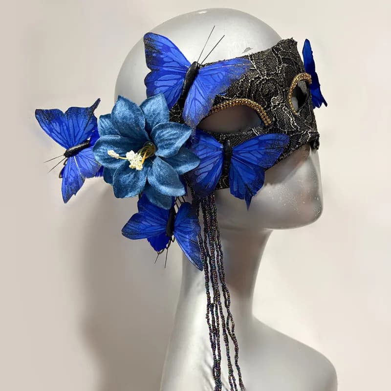 Maschera a farfalla blu Maschere per spettacoli teatrali per feste in maschera di carnevale di Halloween