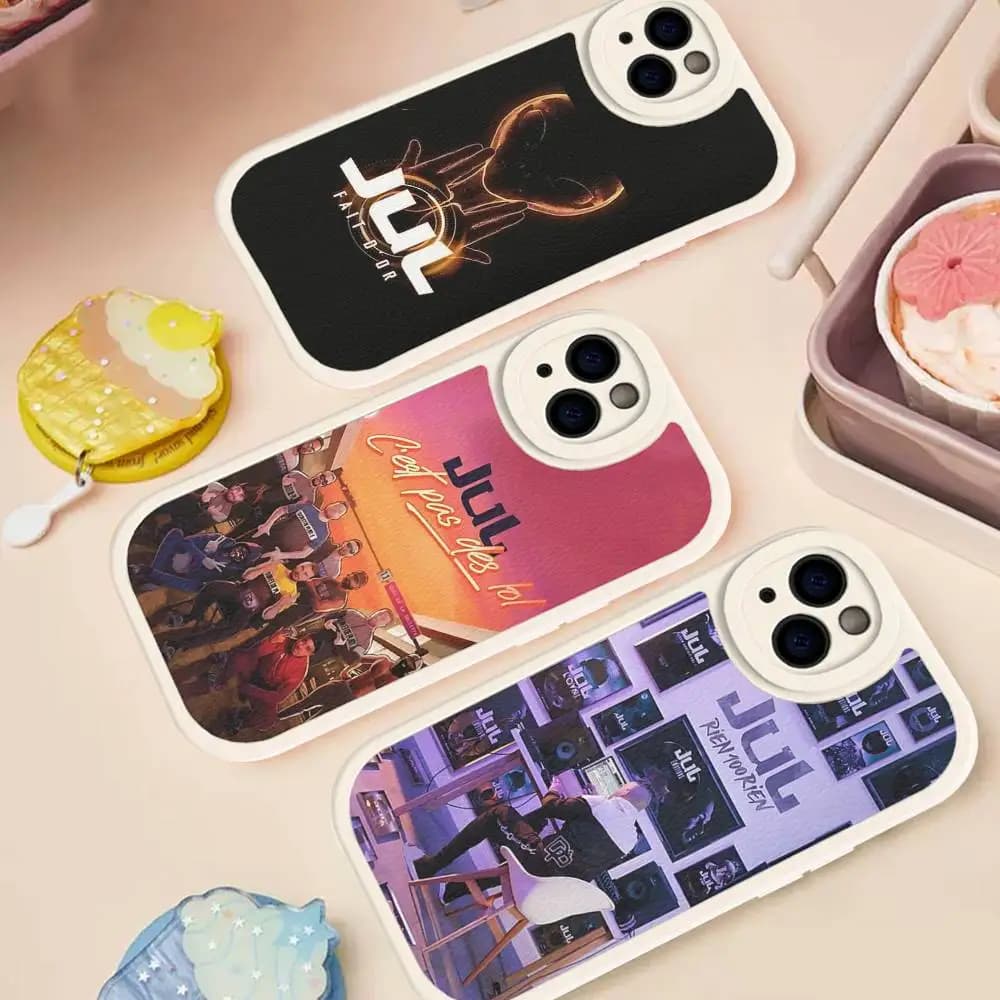 France Jul Rapper Phone Cover For IPhone 11 12 13 14 15 16 Pro Max Mini Plus Soft Leather Case