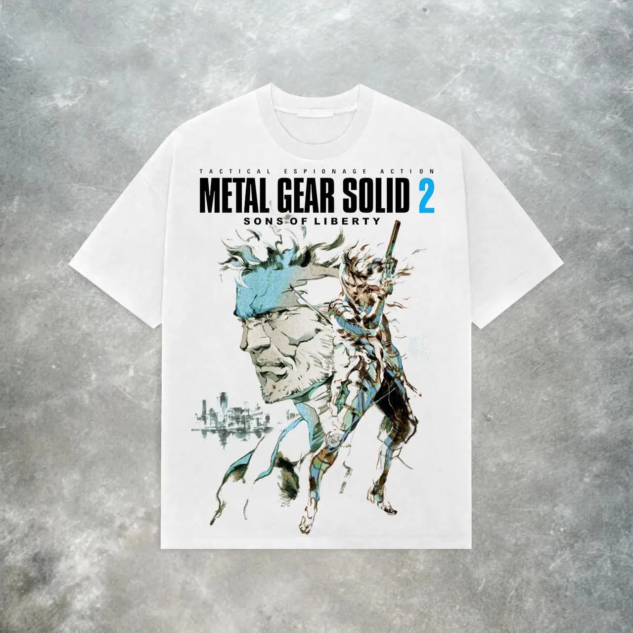 T-shirt Metal Gear Solid 2 - Edizione Speciale Capodanno 2026 - Maglietta Tattica Y2K da Uomo - Nuova Moda Primavera/Estate
