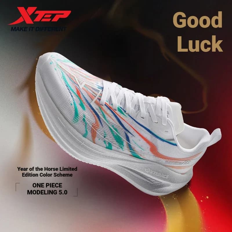 Xtep One Piece Modeling 5.0 Suola con ammortizzazione morbida Combat Scarpe da corsa con supporto durevole e antiscivolo per uomo 874219110036