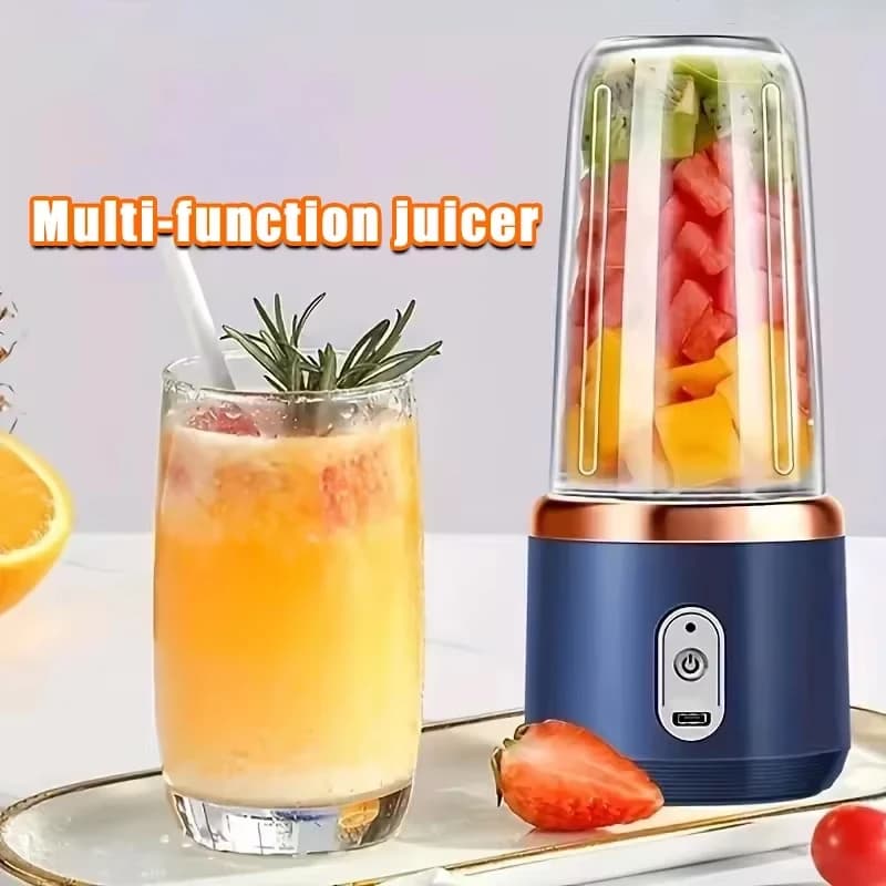 Spremiagrumi elettrico Tazza portatile USB multifunzione Doppia tazza Spremiagrumi Frullatore di frutta Frullato Tazza di succo Frullatore Frullato